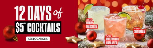 12 Days of $5* Cocktails - See Locations