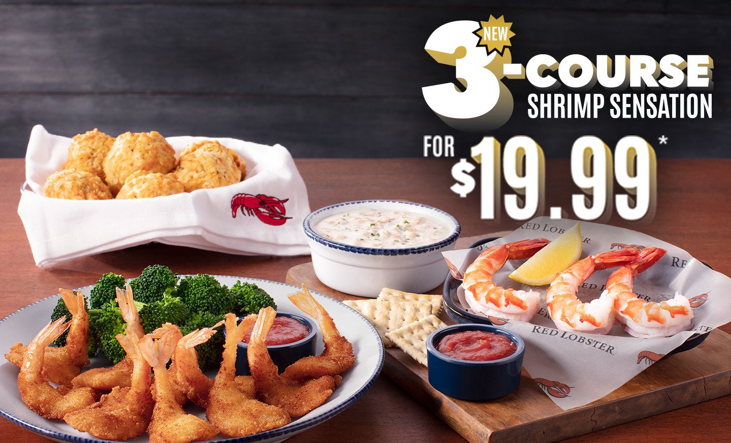 3 Course Shrimp Sensation for $19.99 - See Menu