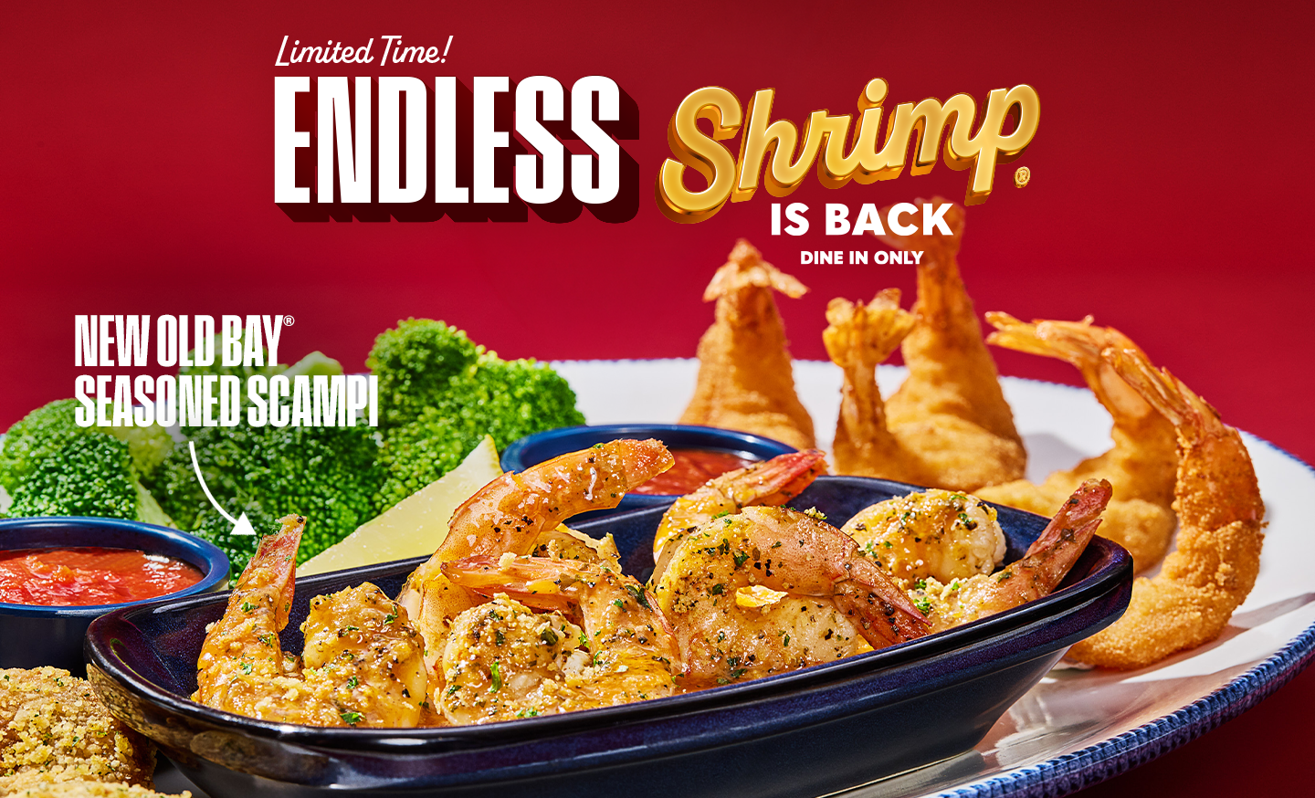 Limited Time! Endless Shrimp is back Dine in only